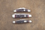 Group of three, as new Folding Pocket Knives to include;  (1) A four blade 