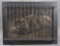 Framed antique Tiger Print in cage, known as 