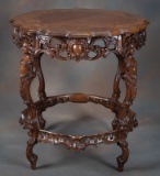 Antique French, highly carved Lamp Table, circa 1920s, 29