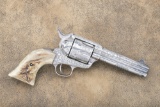 Antique, Nimschke Style, engraved Colt, SAA Revolver, .45 COLT caliber with 4 3/4