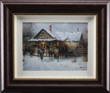 Oil Transfer on Canvas, double signed by G. Harvey at lower right, titled 