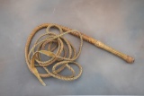 Hand braided leather 16 ft. Bull Whip with 8