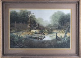 Framed and numbered Print, signed at lower left by noted artist Dennis Schmidt, 445 / 500, untitled,