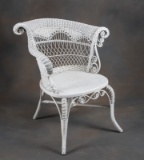 Early Victorian, Wicker Photographers Chair, circa 1890-1910, attributed to Heywood-Wakefield Co., 3