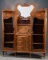 Very ornate, American antique, quarter sawn oak, double Secretary Desk, circa 1900-1910, with very u