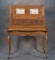 Beautiful, highly carved two piece quarter sawn oak, antique 5 cent coin operated Music Box.  Plays