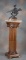 Beautiful antique, quarter sawn oak, carved Pedestal, circa 1900, with beautifully carved column and