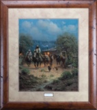 Original framed Print by Texas Artist, the late G. Harvey (1933-2017), titled 