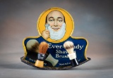 Unique early, double side, tin Advertising sign for Ever-Ready Shaving Brushes with two original 