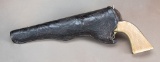 Slim Jim Style Holster for a Colt 1851 Navy Revolver.  This is an 1850s-1860s left handed, Californi