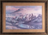 Large hand signed Print by San Antonio, Texas artist Donald M. Yena, dated 1974, titled 