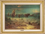 Framed, Mastergraphics on Canvas by noted Texas Artist the late G. Harvey (1933-2017), titled 