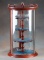 Antique revolving, curved glass, counter top Display Case, manufactured by 