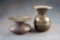 Two antique Brass Spittoons.  One is 6 1/2