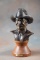 Western Bronze Sculpture by artist Jack Barr, #1/10, dated 1989, subject is famous Hollywood Actor R