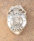 Texas Ranger Badge with eagle crest, nickel over brass, showing some wear, spots of nickel missing,