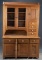 Outstanding and very desirable, two piece, oak case Kitchen Cabinet, attributed to McDougall Kitchen