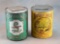 Pair of vintage, round Tobacco Tins, one is Sweet Burley the other is Sweet Mist, good graphics, ori