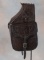 Very nice set of vintage, heavy floral tooled, dark brown Saddlebags, leather is supple, with origin