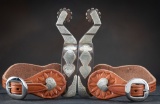 Pair of single mounted Spurs (#1431), by the late, noted Texas Bit and Spur Maker Jerry Cates, with