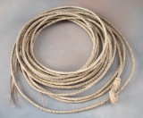 Great 50 ft. braided rawhide Reata with rawhide hondo.