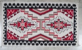 Fine Navajo Rug in rich red colors, great geometrics, very fine condition, great eye appeal, 77