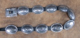 Silver Concho Belt with 10 raised 2 1/2