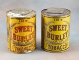 Pair of vintage , round Tobacco Tins, 