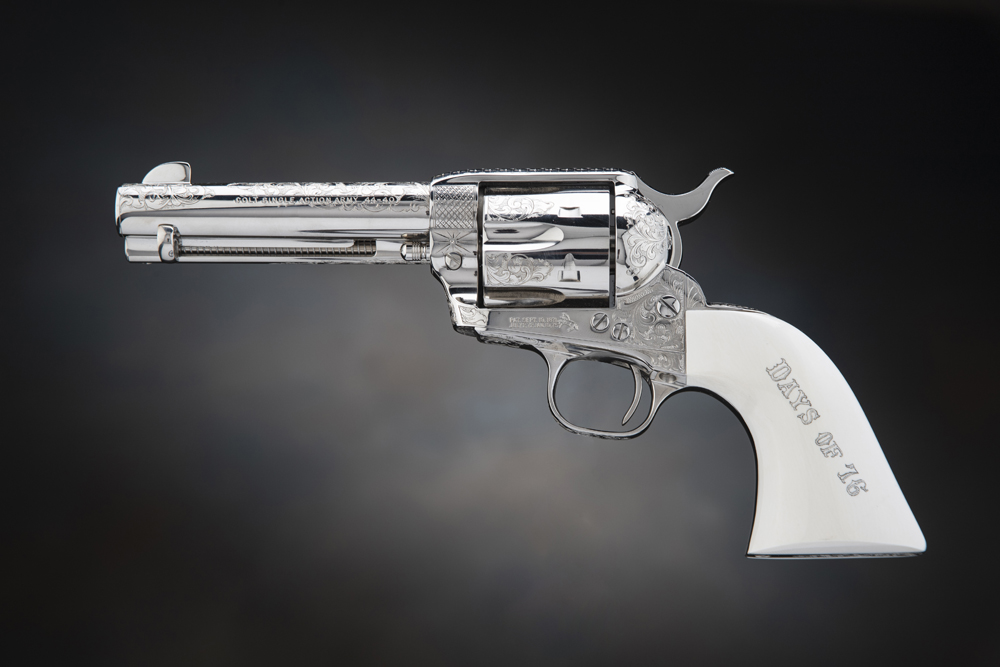 Beautiful engraved Colt SAA Revolver, SN DW1876 | Proxibid