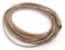 Hand braided Reata, approximately 60 ft. with rawhide hondo, good condition.  KING COLLECTION.