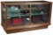 High quality antique oak, sliding glass door Showcase, circa 1900, manufactured by 
