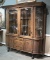 Magnificent antique leaded glass, oak wall model, double door Gun Cabinet, circa early 1900s, upper