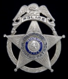 Police Badge, star over circle with eagle crest, marked 