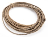 Hand braided Reata, approximately 60 ft. with rawhide hondo, good condition.  KING COLLECTION.