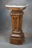 High quality, ornate antique oak Pedestal, circa 1900-1910, very desirable shape and style, fancy ca