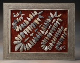 Nice collection of authentic framed Arrowheads, totaling 109 points.  These points are laid out in t