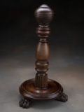 Beautiful carved wooden Hat Stand, circa 1910, with claw foot base, 23 1/2