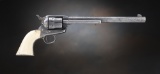 Scarce antique, engraved Colt SAA Revolver, SN 111247.  This is an unusual 10â€? barrel, New York st