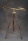 Brass Telescope and adjustable Tripod, telescope measures 39