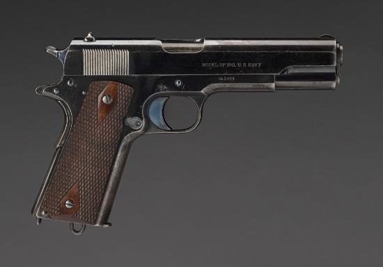 Rare Colt, Model 1911, U.S. Navy Automatic Pistol, .45 ACP caliber, SN 1944, 5" barrel, mirror like