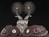 Outstanding pair of showy double mounted Spurs by West Bountiful, Utah Bit and Spur Makers Lytle & M