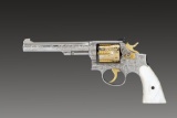 Striking Smith & Wesson, K-22 Masterpiece, 3rd Model, Revolver, .22 LR caliber, SN 01947, 6
