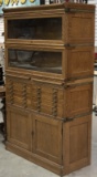 High quality antique, quarter sawn oak Stacking Bookcase / Filing System, circa 1910, beautiful fini