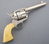 Antique Colt, Sheriff's Model, SAA Revolver, .45 caliber, SN 124487, manufactured 1887, 4 5/8