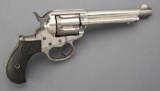 Antique, high condition nickel, Colt, Model 1877, Thunderer Revolver, .41 caliber, SN 55840, with sc