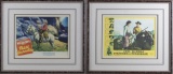 Two vintage framed Lobby Cards.  One is titled 
