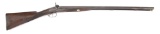 Early, double barrel, muzzle loading Shotgun, 12 gauge, marked on barrel flat 