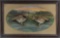 Outstanding antique, early framed taxidermy scene of a pair of large birds done by a master taxiderm