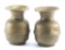 Pair of vintage Brass Spittoons, both have weighted bases that keeps them from turning over if bumpe