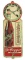 Embossed antique Tin Advertising Thermometer for 5 cent Dr. Peppers with slogan at top 